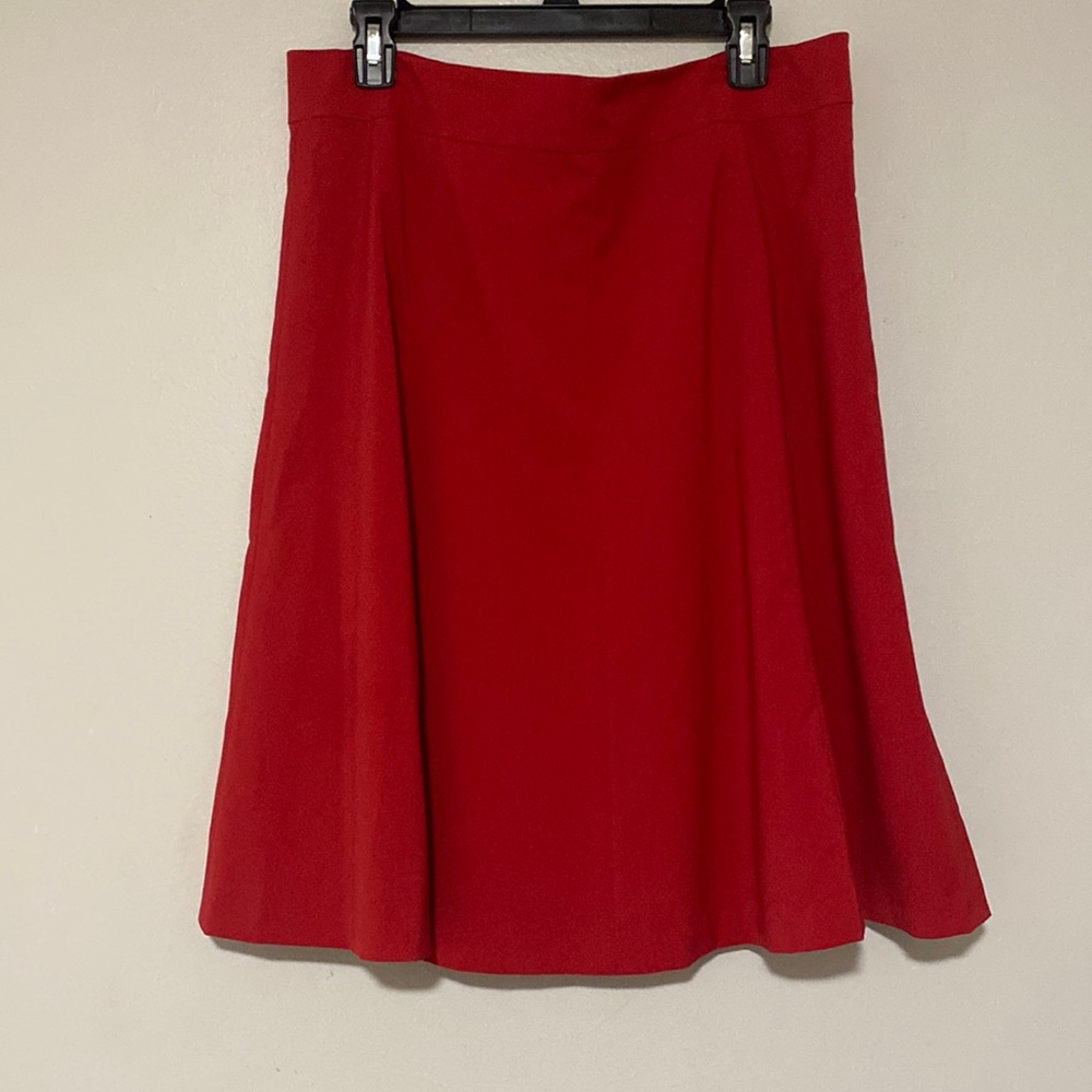 NWT Covington Holiday Red Circle Midi Skirt Flare - Size 14
